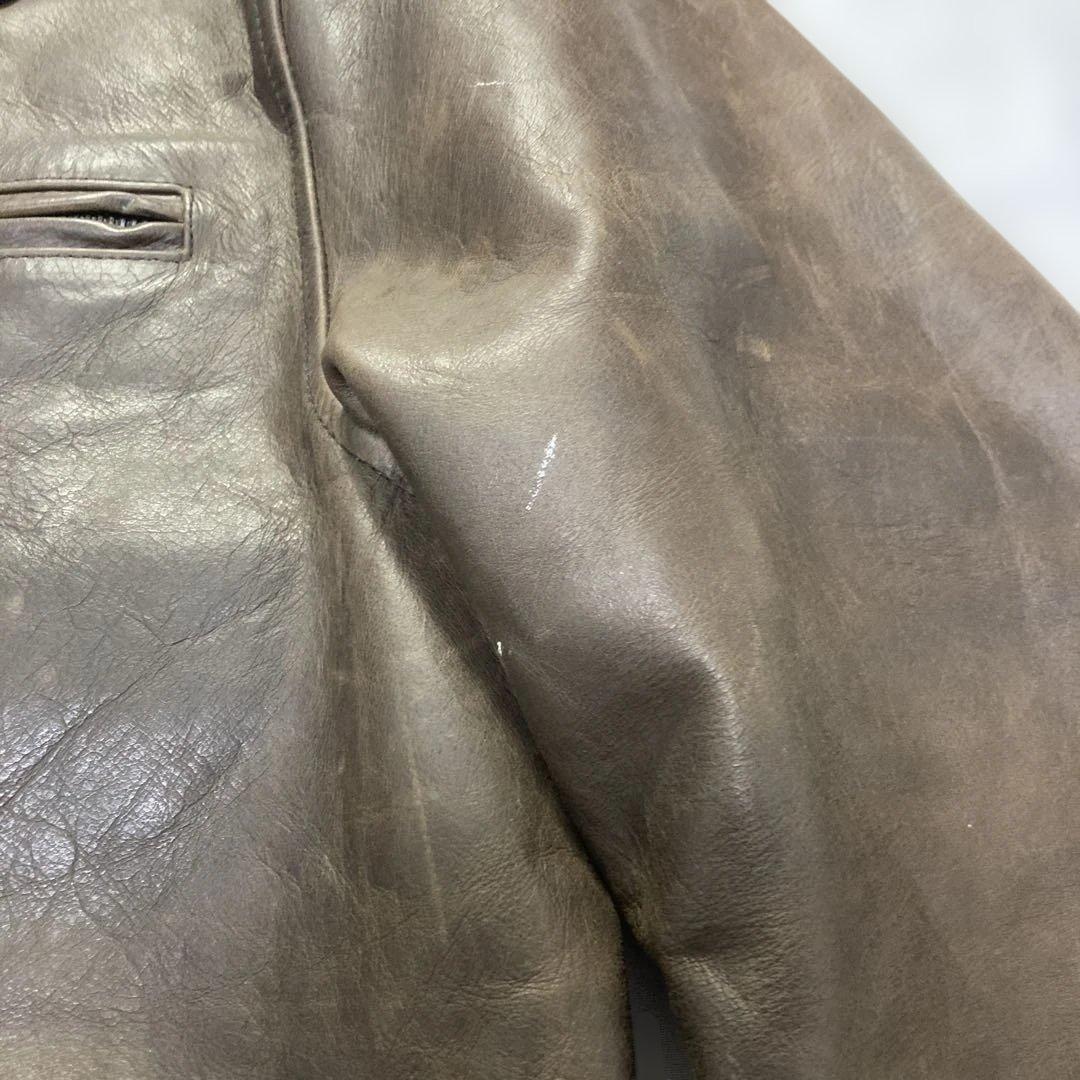 【激シブ】✨ ウインドアーマー レザージャケット 牛革 シングルライダース L