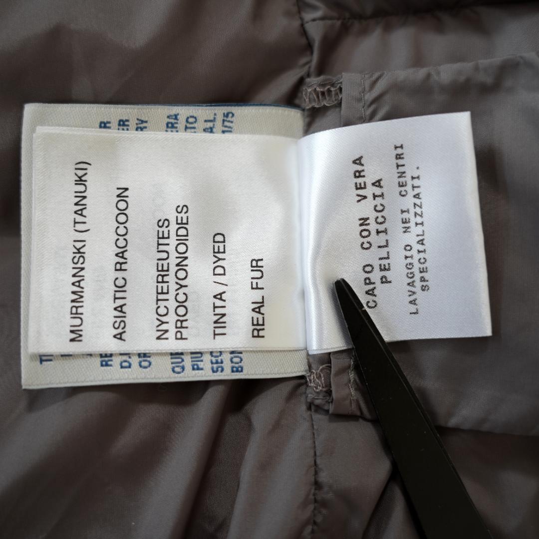 【美品】MONCLER　モンクレール　ファー付ダウンコート　グレー　Mサイズ