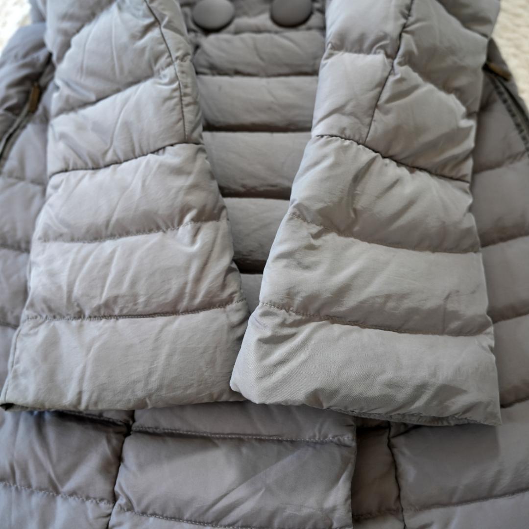 【美品】MONCLER　モンクレール　ファー付ダウンコート　グレー　Mサイズ
