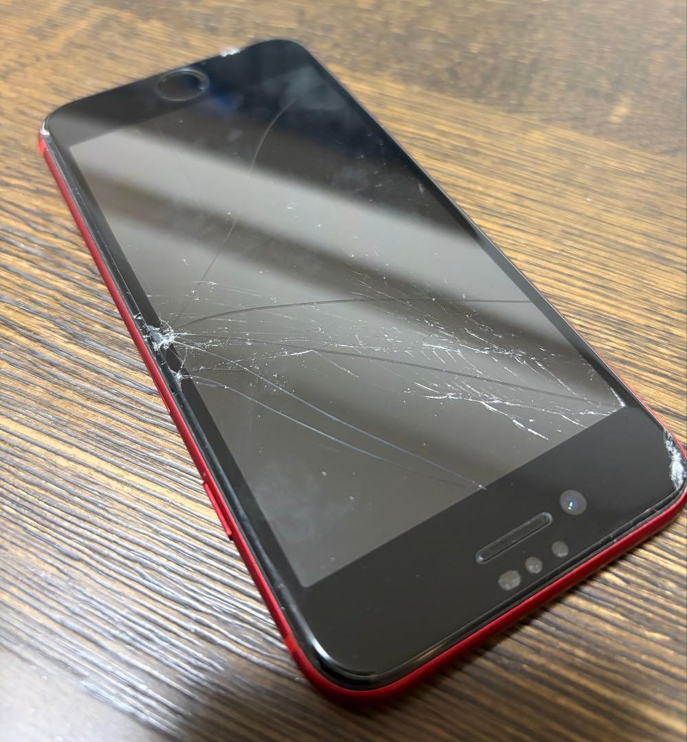 iPhone 8 レッド　画面ひび割れあり　256GB ジャンク