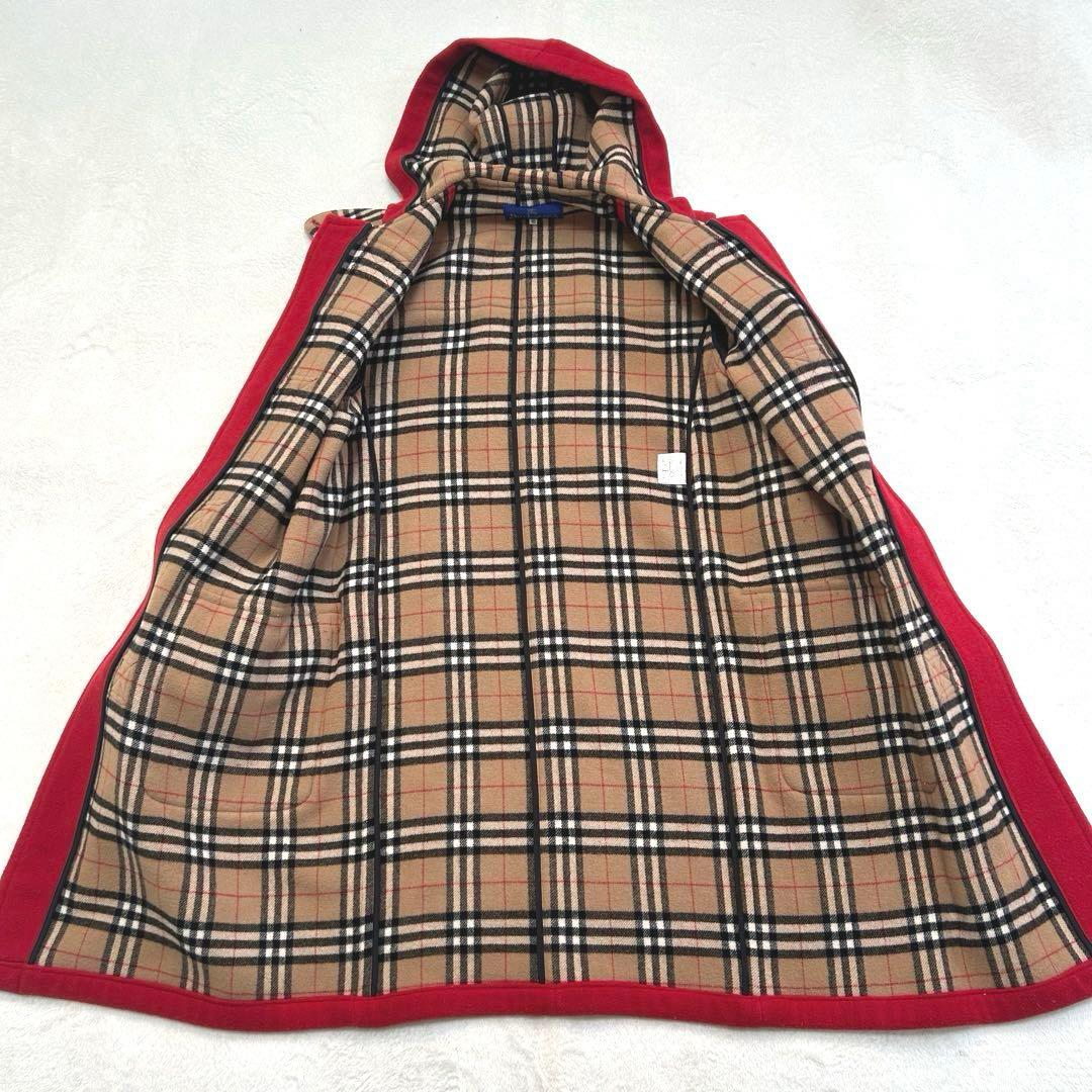 良好✨バーバリーブルーレーベル　ノバチェック フード　ダッフルコート　L 40