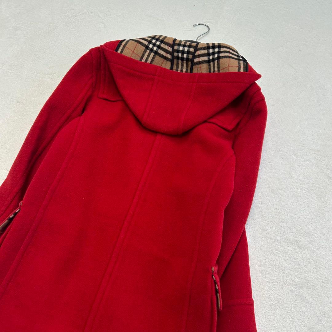 良好✨バーバリーブルーレーベル　ノバチェック フード　ダッフルコート　L 40