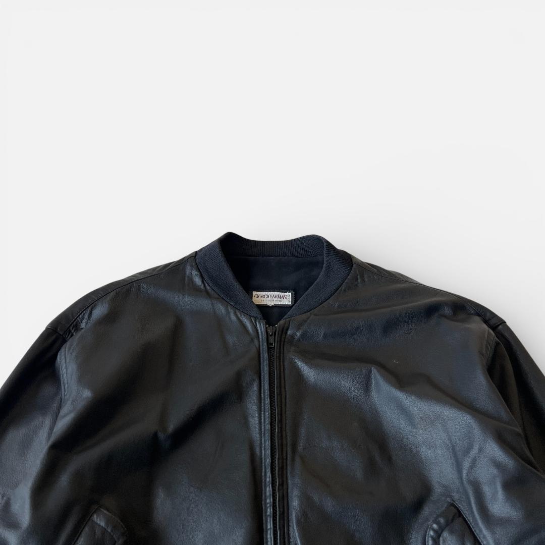 ジャケット・アウター 90s Giorgio Armani Leather Bomber Jacket
