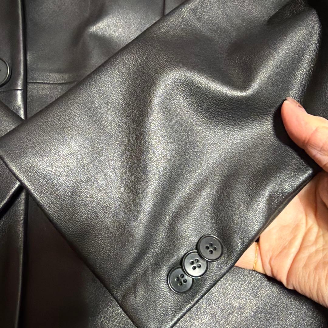 メ*1様 Emporio Armani ブラックレザージャケット　超美品