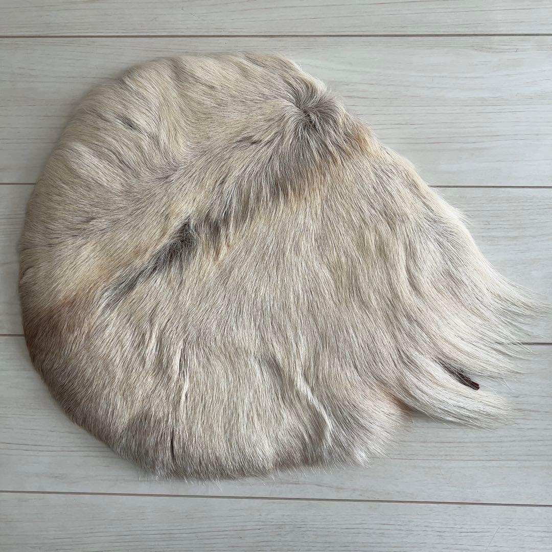 ハナ※トナカイラグ4枚セットリアルファー毛皮座布団ラグシートパッド