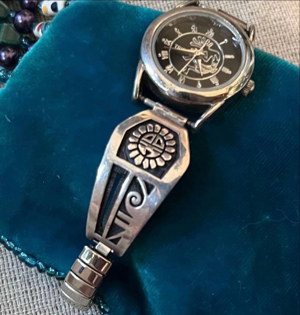 ホピ族 腕時計 ルシオン・ヴァ サンフェイス　インディアンジュエリー