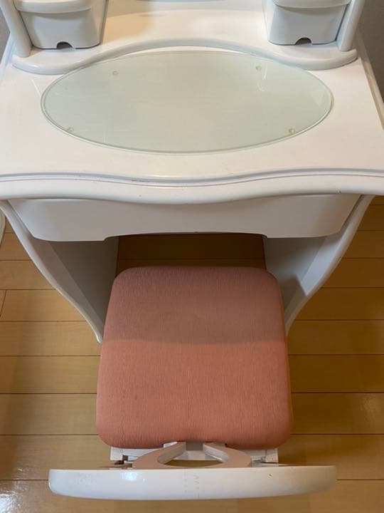 ちゃい【送料込】ドレッサー　鏡台　白　ホワイト　スリム