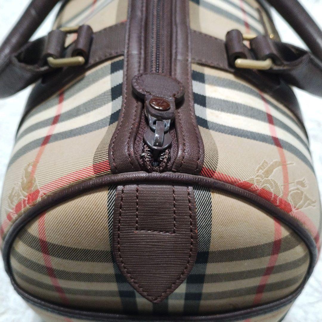 バーバリー BURBERRY ミニボストンバッグ ゴールド金具 シャドーホース