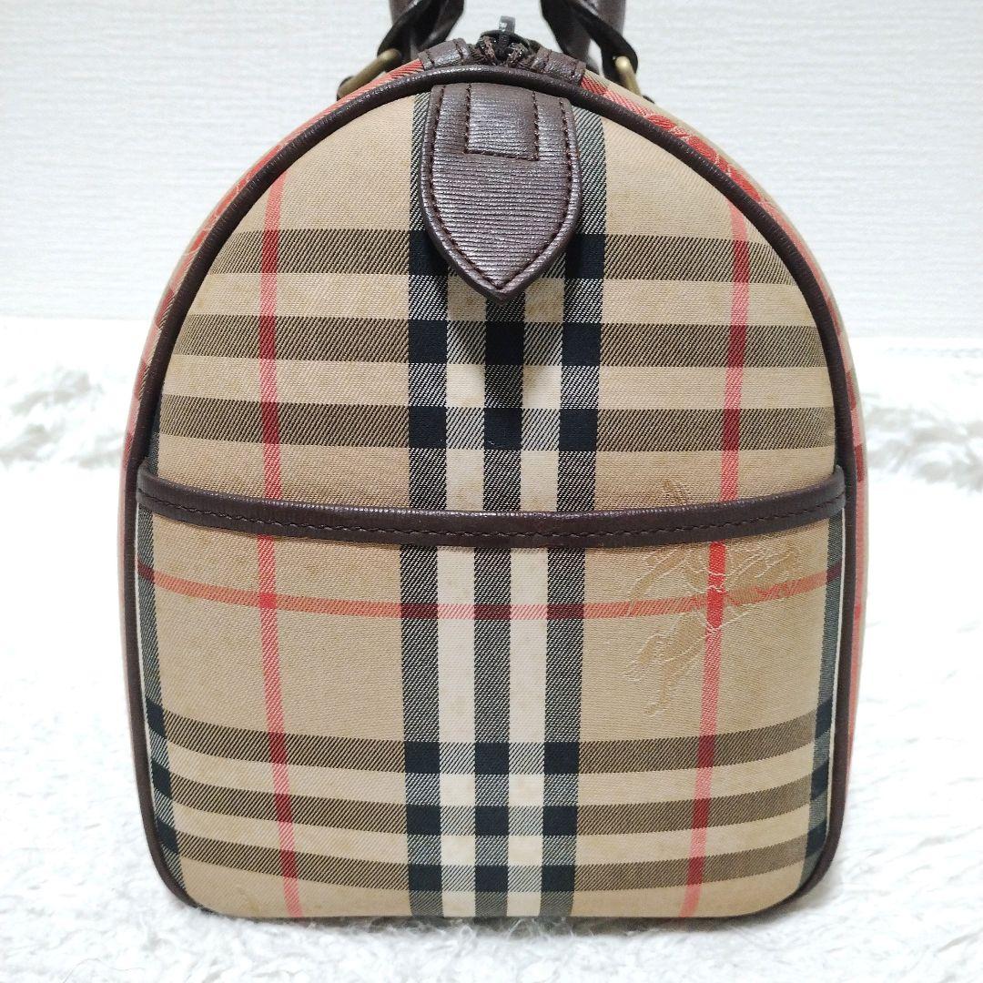 バーバリー BURBERRY ミニボストンバッグ ゴールド金具 シャドーホース