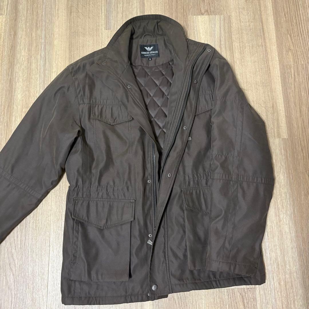 【イタリア製】GIORGIO ARMANI フィールドジャケット XXLブラウン