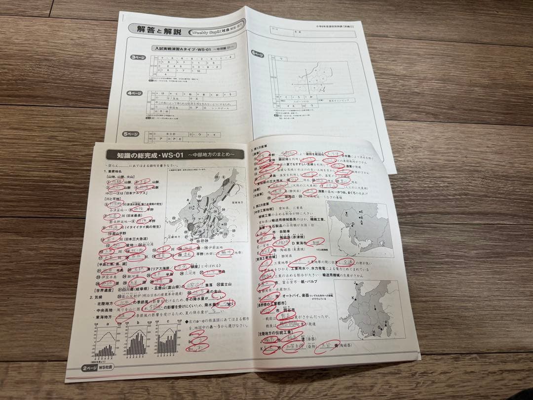 最新2025年版　6年社会 Sapix教材