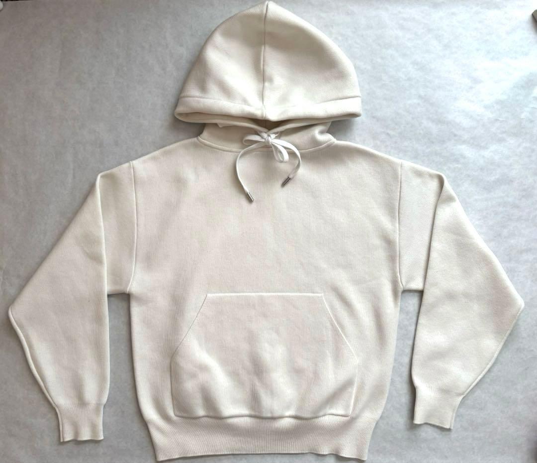 【定番】CABAN コットンカシミヤ プルオーバーパーカー S ホワイト