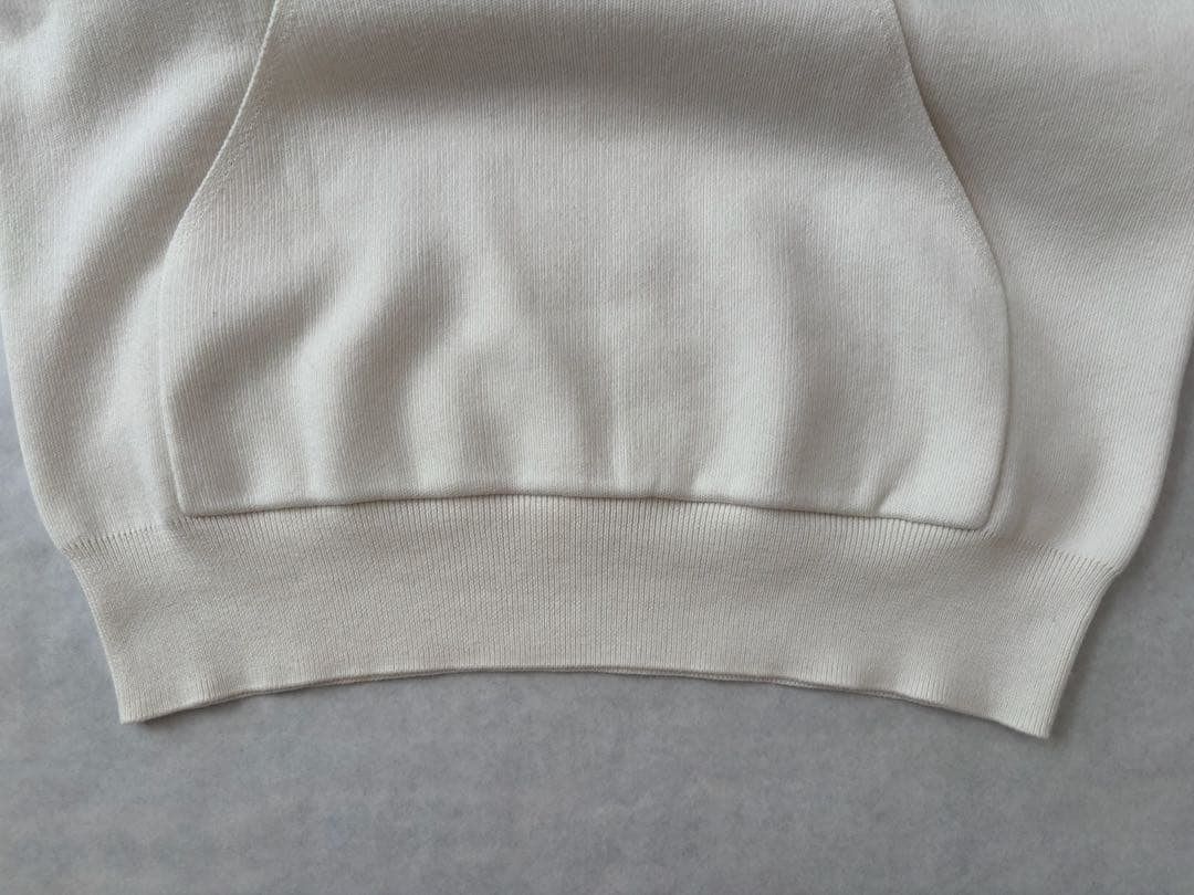 【定番】CABAN コットンカシミヤ プルオーバーパーカー S ホワイト