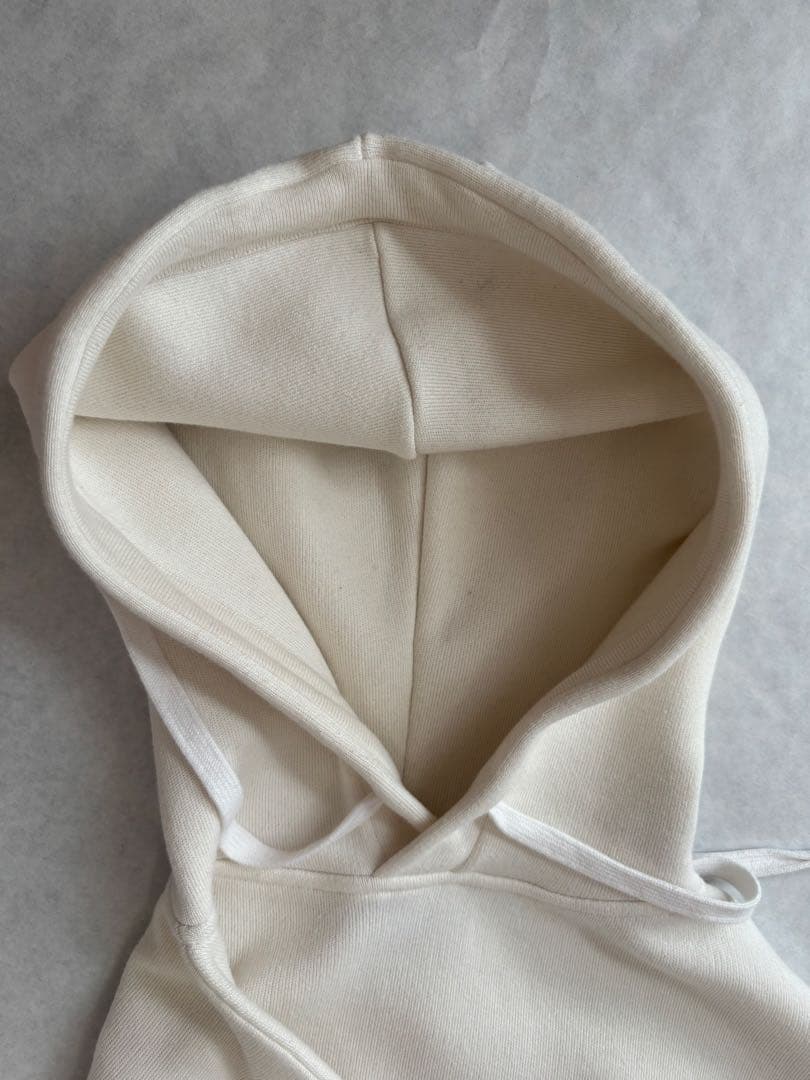 【定番】CABAN コットンカシミヤ プルオーバーパーカー S ホワイト