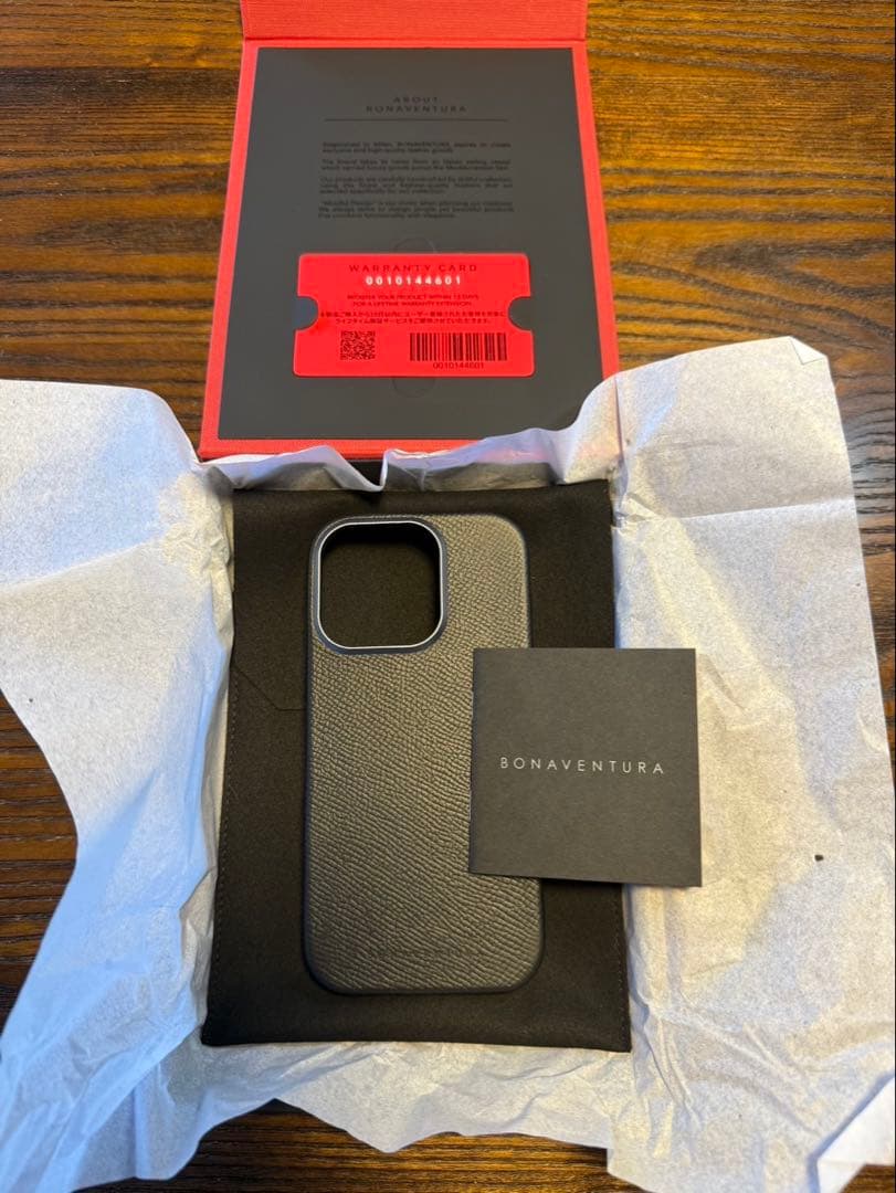 Bonaventura ブラック レザー iPhone用ケース