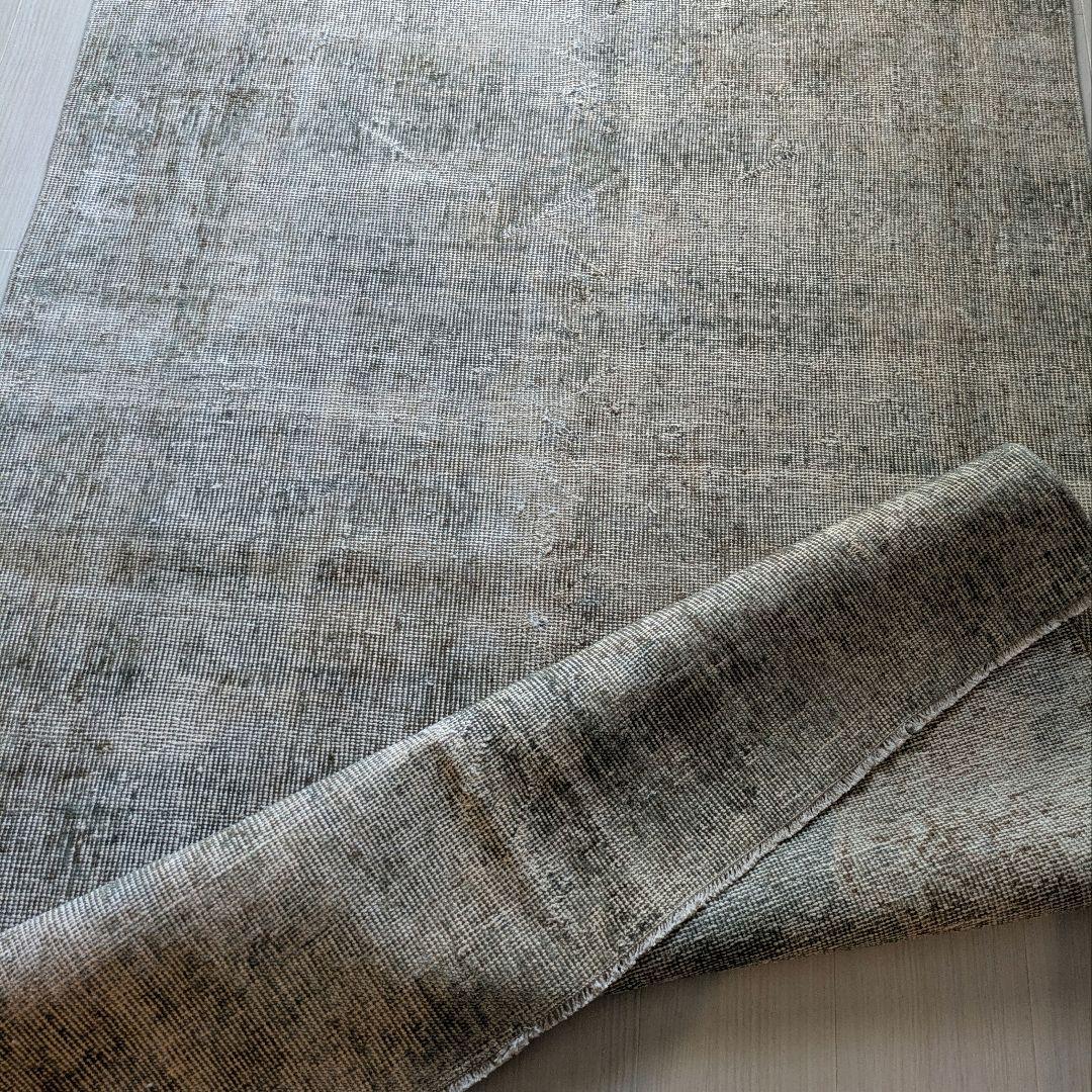 111×185 グレージュオーバーダイ　トルコヴィンテージラグ