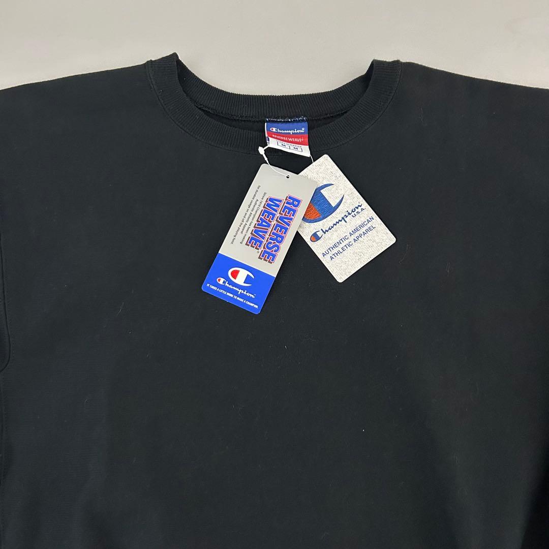 デッドストック 00s Champion リバースウィーブ 目無し ブラック M