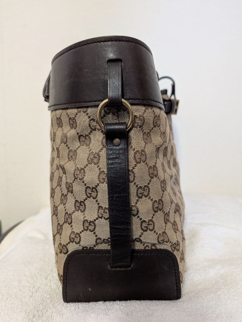ラビット GUCCI GGキャンバス トートバッグ ベージュ/ブラウン