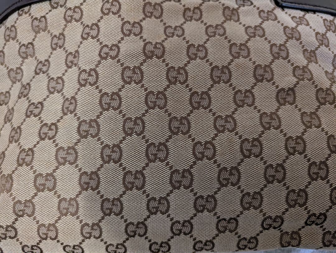 ラビット GUCCI GGキャンバス トートバッグ ベージュ/ブラウン