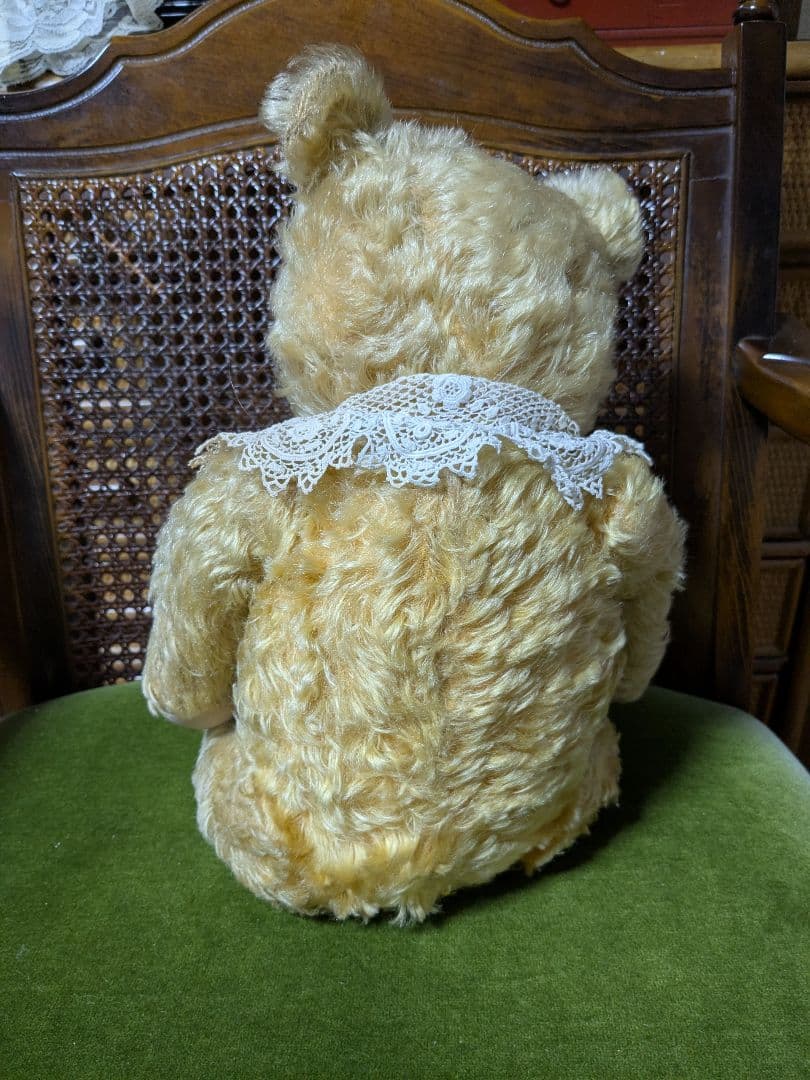 ヴィンテージ テディベア レース襟付き