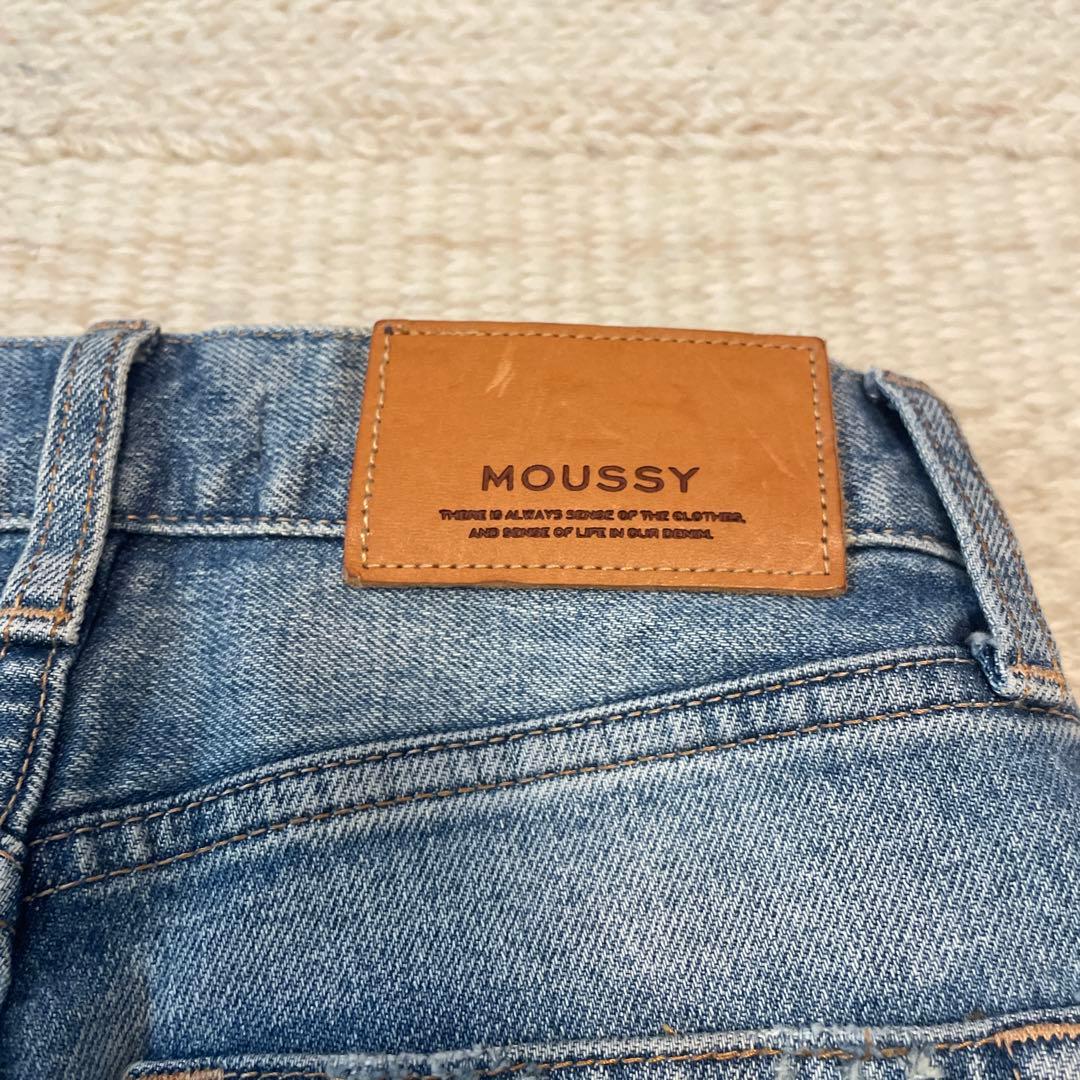 MOUSSY MVSフレアデニムパンツ　24インチ　ジーンズ　ハイウエスト　美品