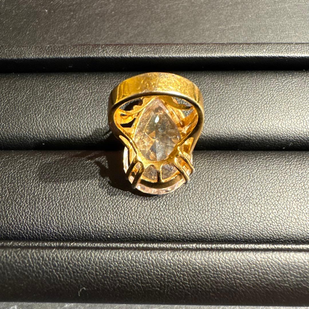 ゴールド クリア リング ストーン エレガント 遺品整理