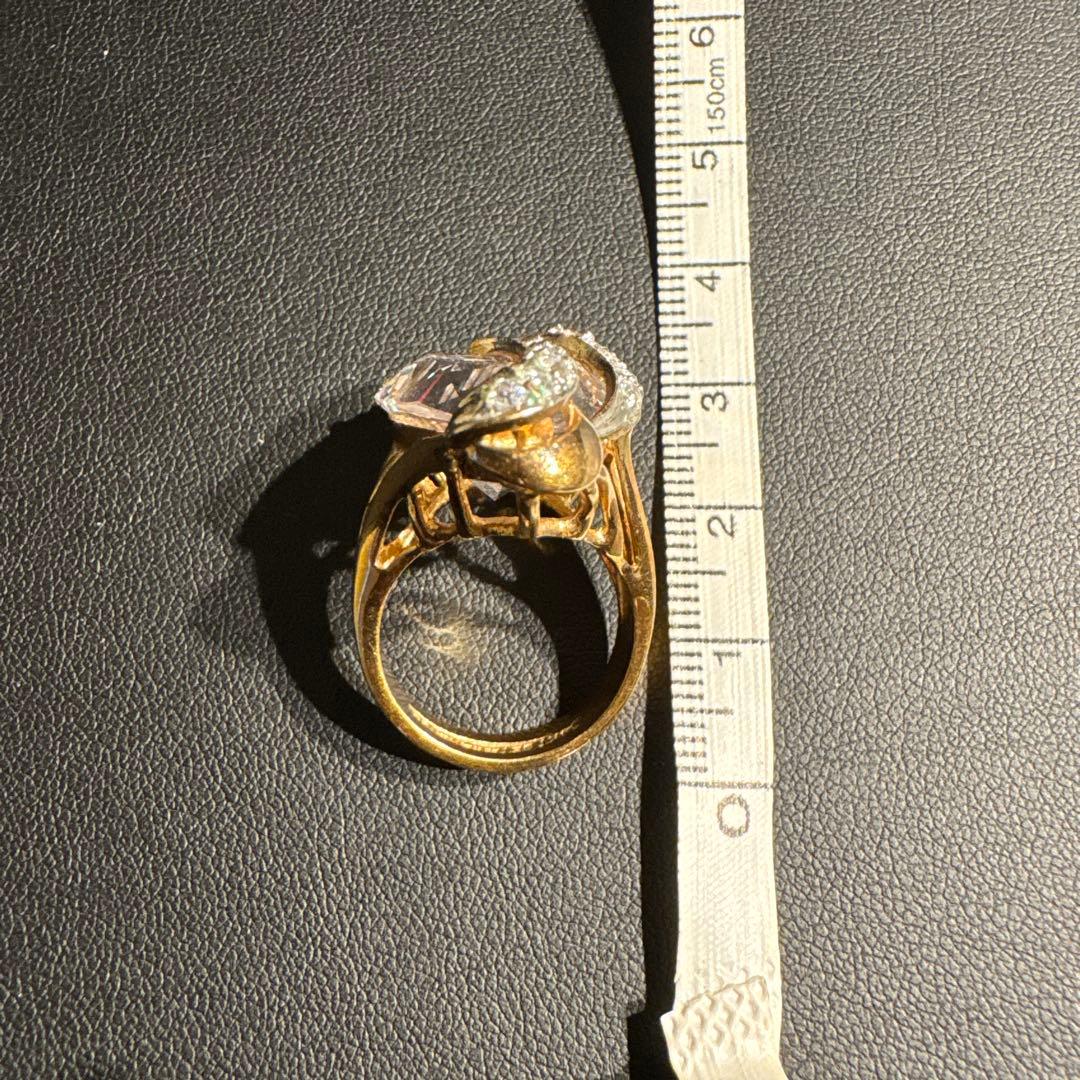 ゴールド クリア リング ストーン エレガント 遺品整理