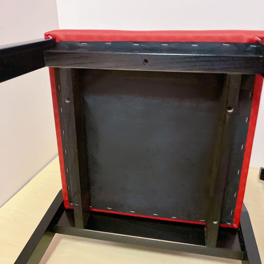 高座椅子　2脚セット　座面ビニール　ダイニングチェア　座敷椅子　座椅子