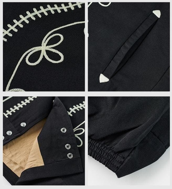 ボレロ 　ウエスタン ジャケット　M　黒　ブラック　刺繍　ジョニーデップ　衣装