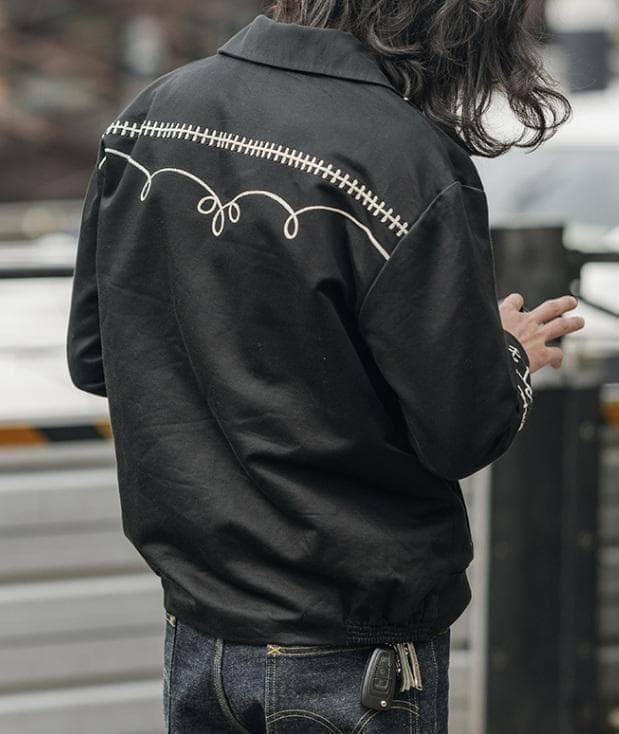 ボレロ 　ウエスタン ジャケット　M　黒　ブラック　刺繍　ジョニーデップ　衣装