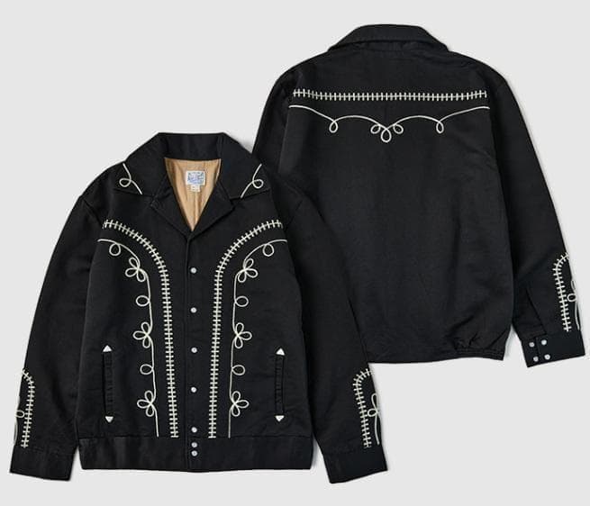 ボレロ 　ウエスタン ジャケット　M　黒　ブラック　刺繍　ジョニーデップ　衣装