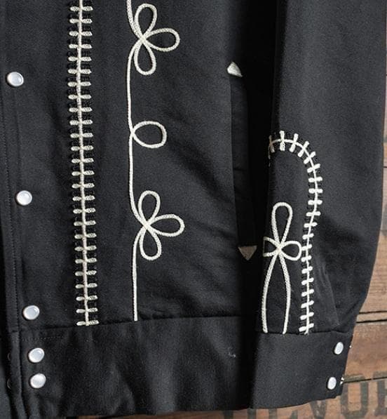 ボレロ 　ウエスタン ジャケット　M　黒　ブラック　刺繍　ジョニーデップ　衣装