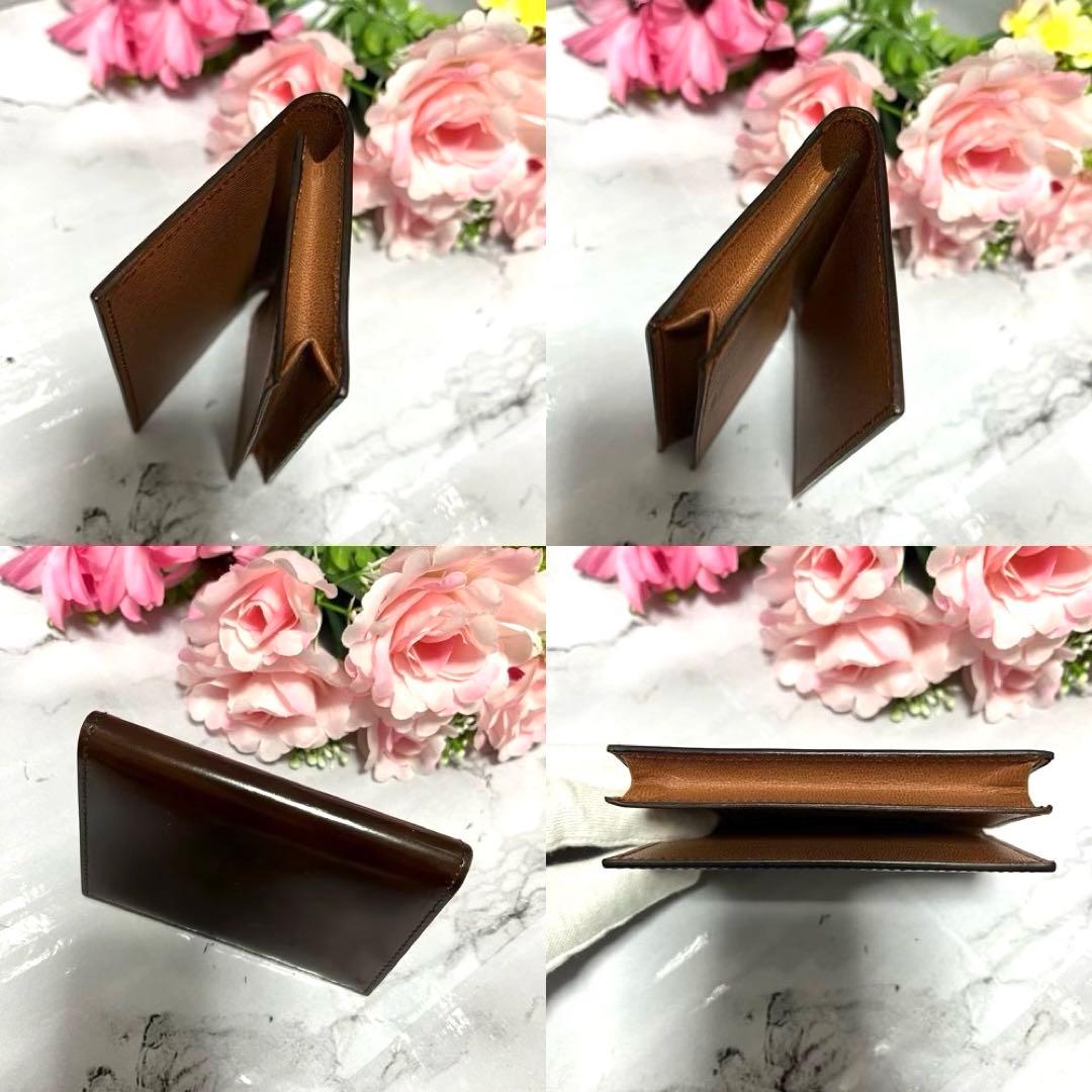 【極美品】ダンヒル 名刺入れ カードケース パスケース 本革 ブラウン