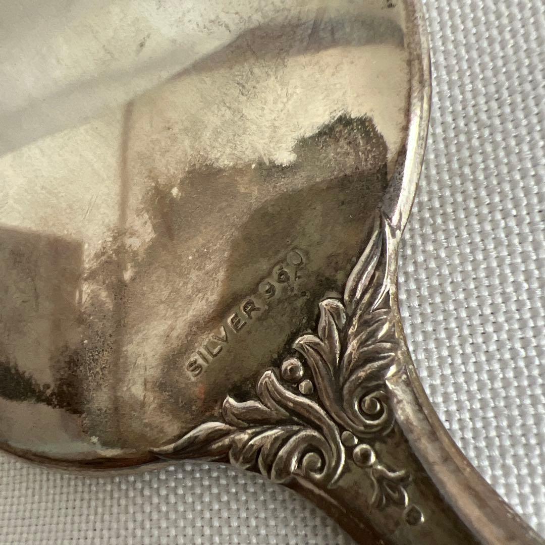 アンティーク　ハンドミラー　SILVER刻印