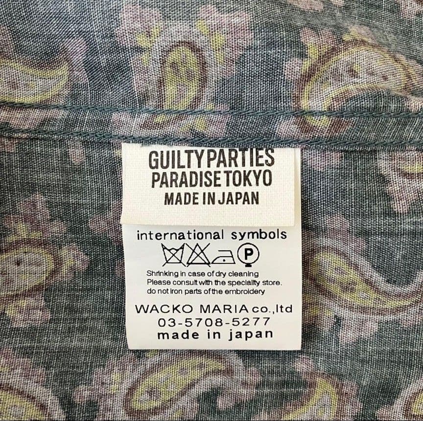 [レア美品]　WACKOMARIA ワコマリア　ペイズリーシャツ M