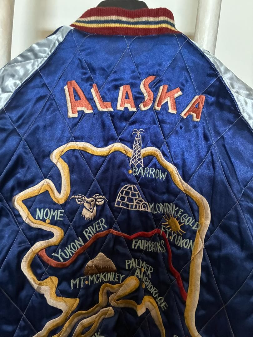 希少！東洋 ALASKAスーベニアジャケット！アラスカ スカジャン 別珍 サテン