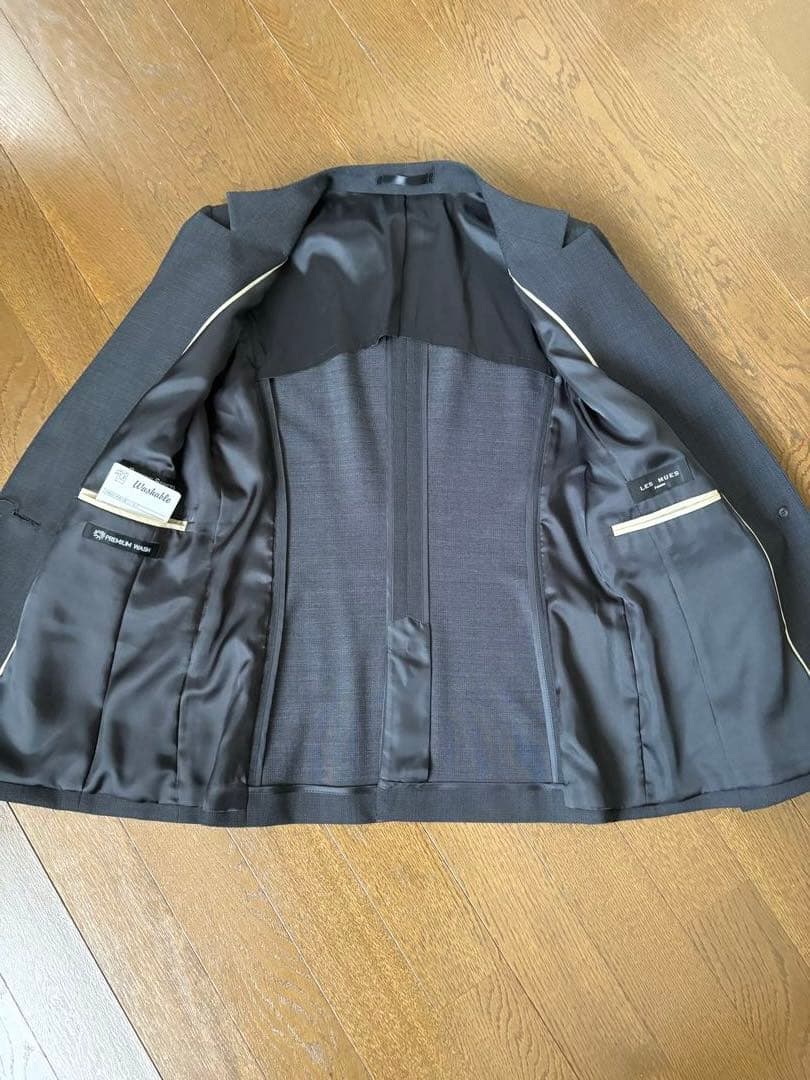 ④ 新品AOKI LES MUES 刻み襟ジャケット　ワイドパンツ スーツ