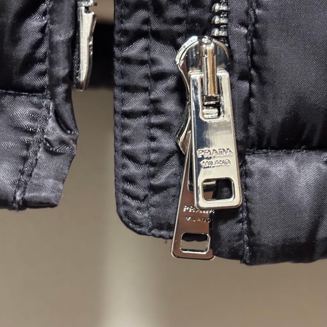 PRADA プラダ ブラックファー ダウンジャケット 40 レディース 正規品