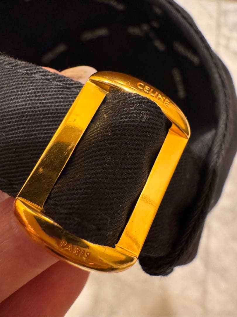 【美品】CELINE ベースボールキャップ Lサイズ ブラック