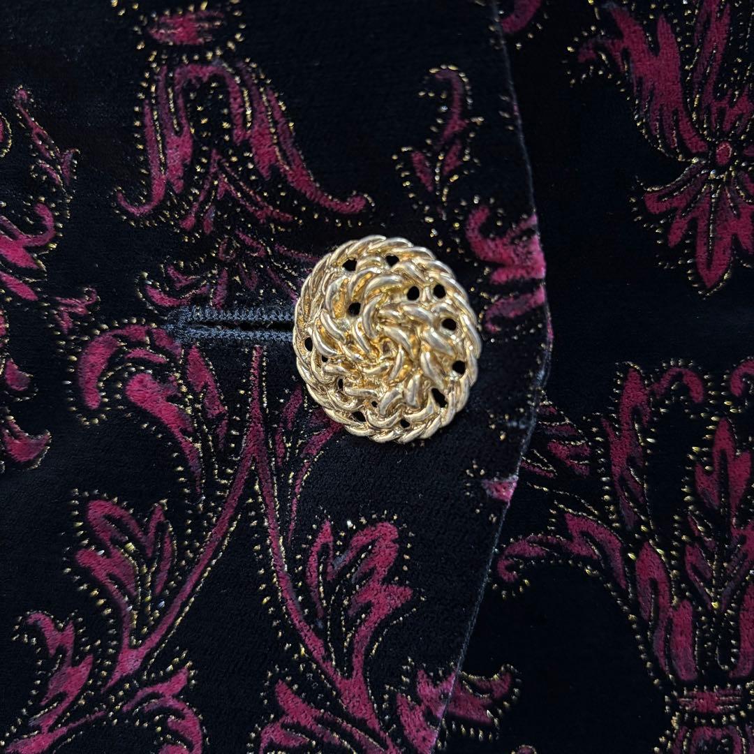 ヴィンテージ J&R 高級 ゴージャス 華美 ダマスク柄 バブリースーツ 日本製