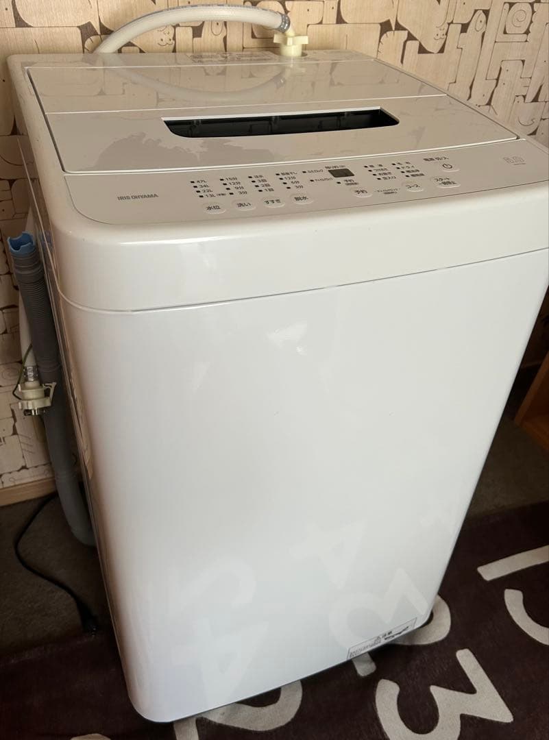 【新品同様】アイリスオーヤマ IAW-T504 縦型洗濯機 5.0kg ホワイト