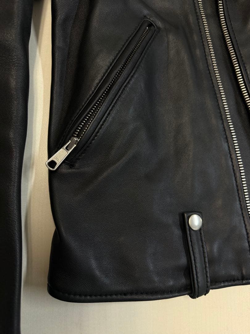 B&Y UNITED ARROWS シープ ダブルライダースジャケット ラム