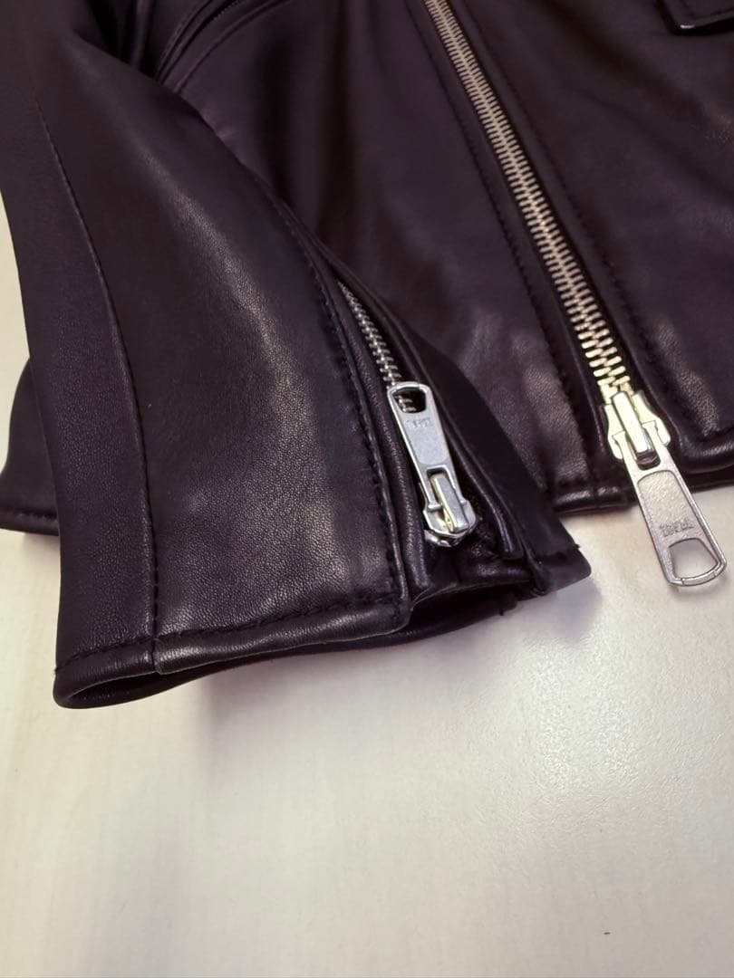 B&Y UNITED ARROWS シープ ダブルライダースジャケット ラム