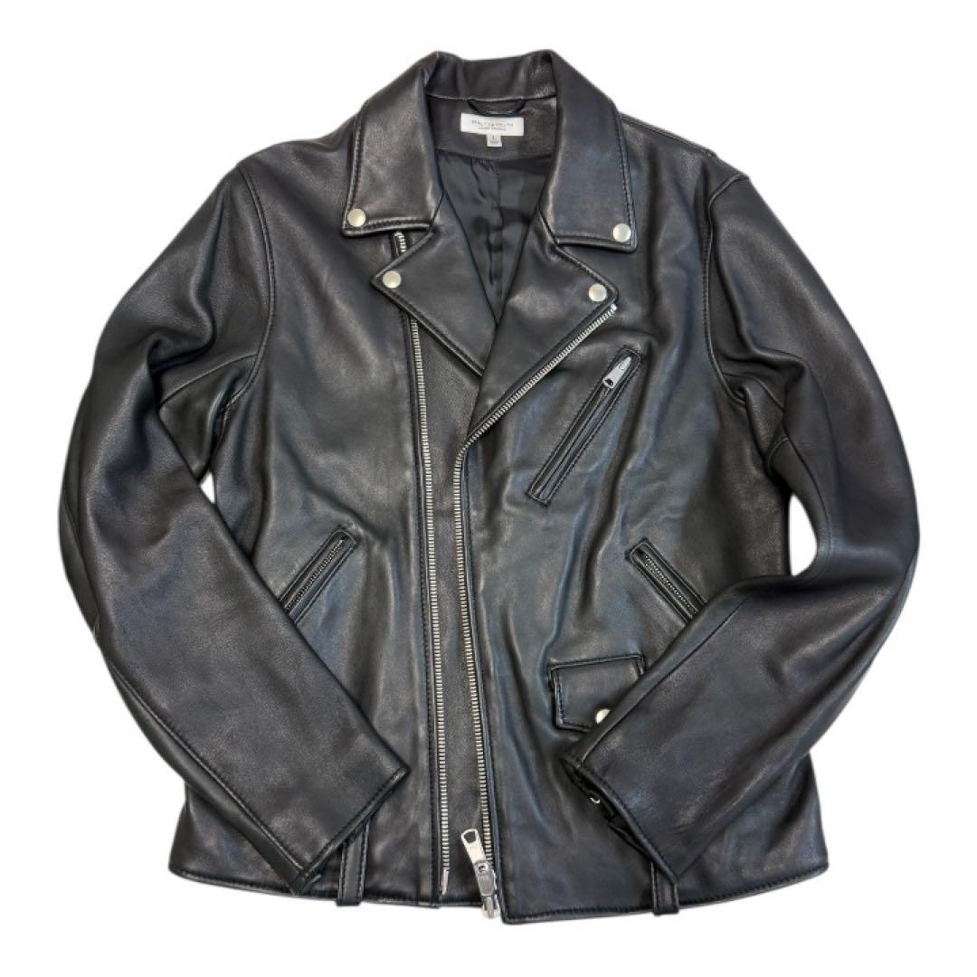 B&Y UNITED ARROWS シープ ダブルライダースジャケット ラム