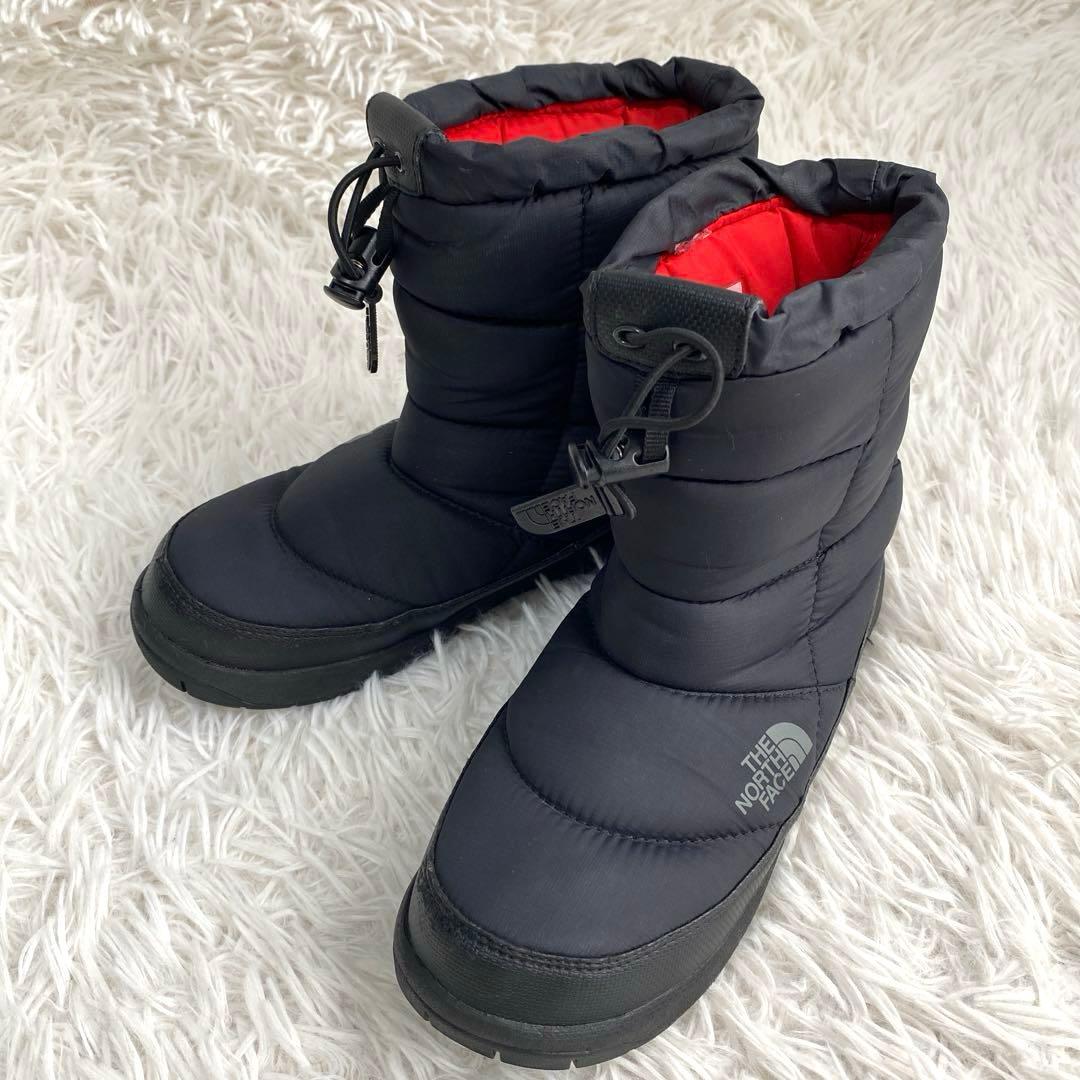 ノースフェイス　スノーブーツ　ヌプシ　ブーティ　ブラック　レッド　23