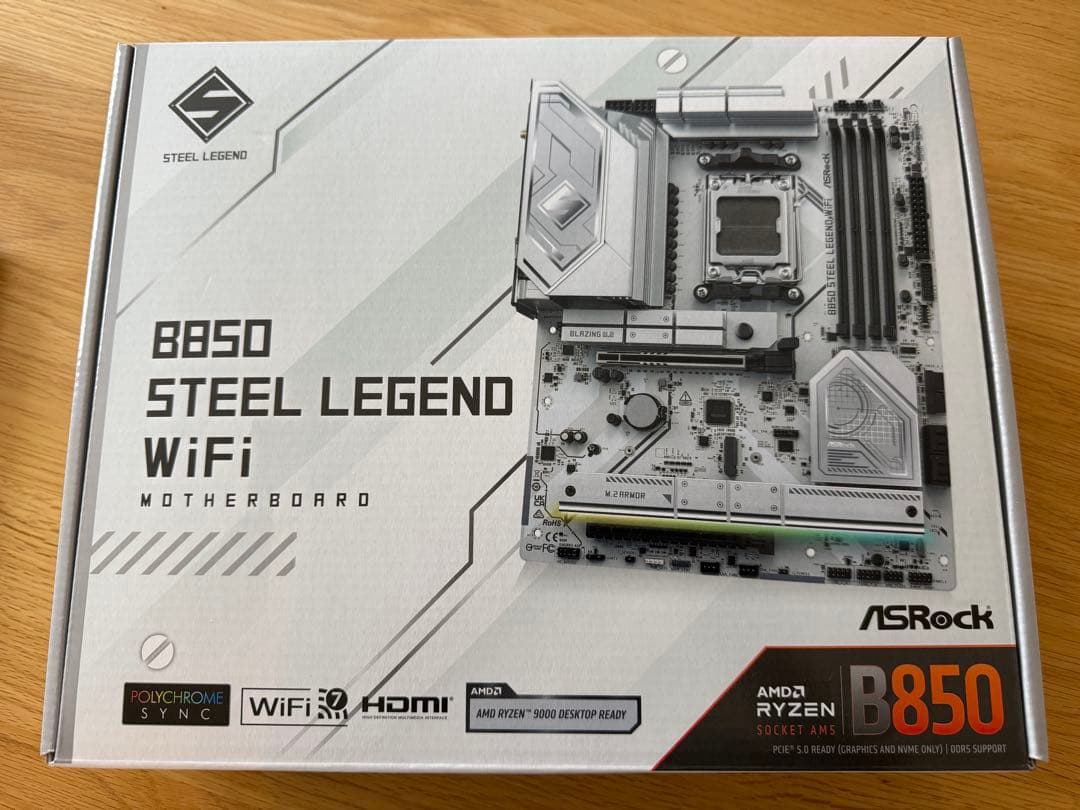 CPU Ryzen9 7950X3D & B850 Steel Legend WiFi