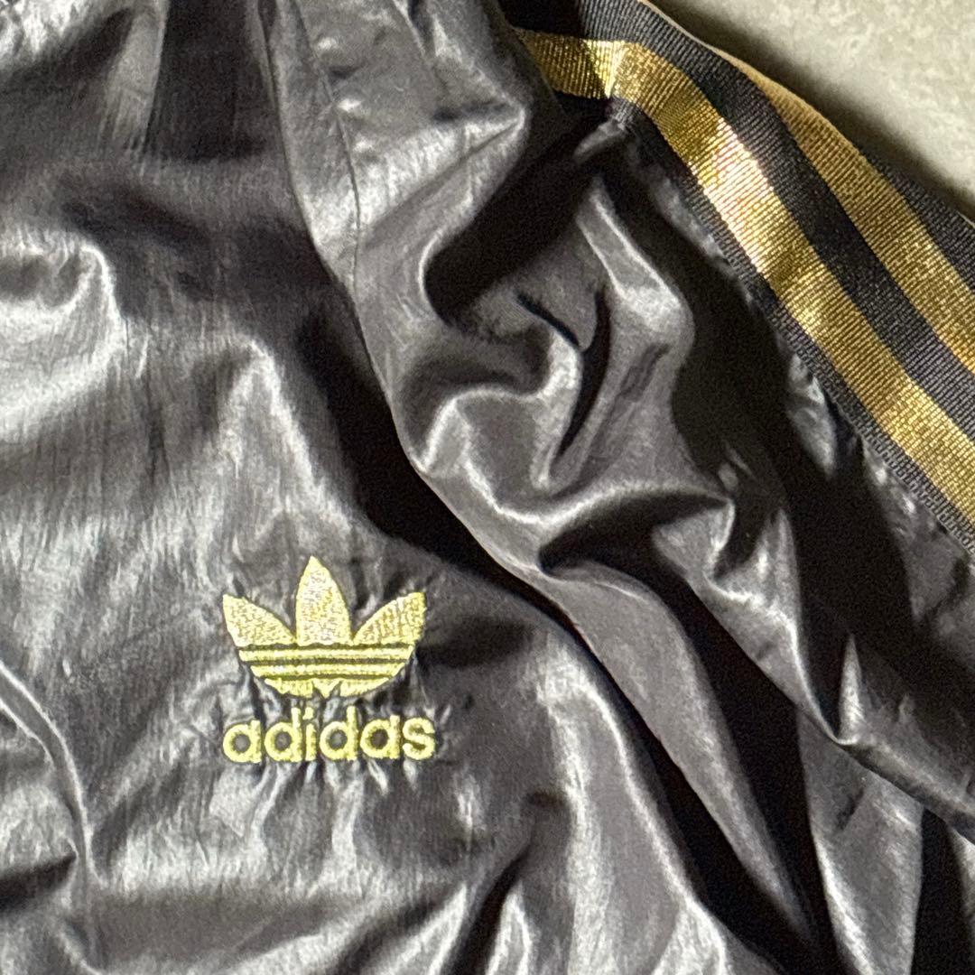 adidas ATP復刻 ナイロンジャケット セットアップ 黒×金 Lサイズ