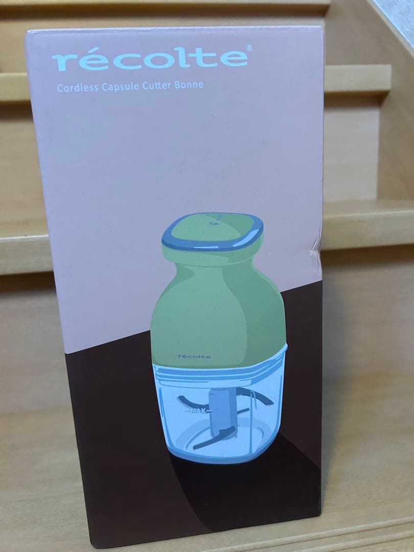 新品未使用　レコルト コードレスカプセルカッター ペールグリーン