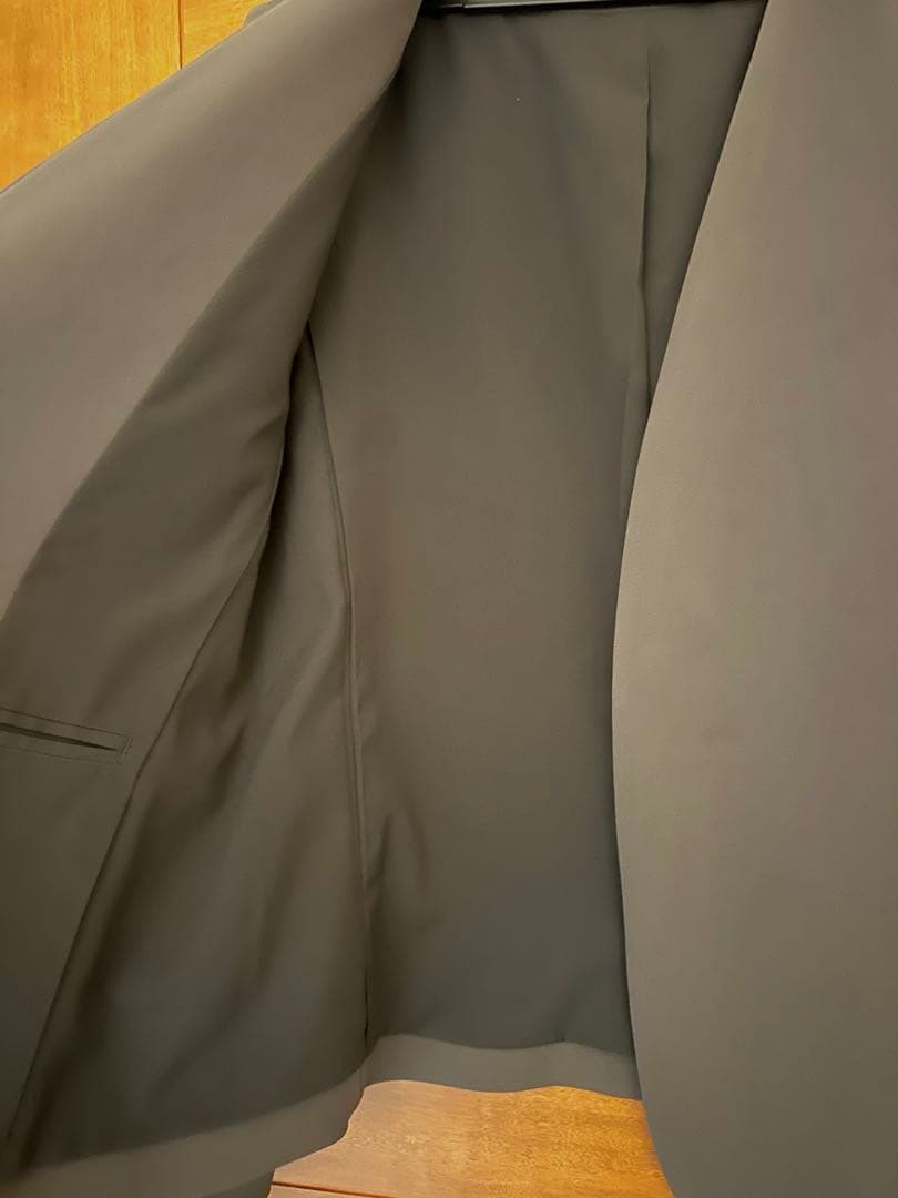 プラステ PLST セットアップ スーツ グレー ノーカラージャケット 2023