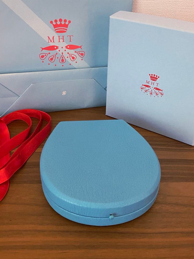 マリーエレーヌドゥタイヤック　MHT レザーアクセサリーケース 水色